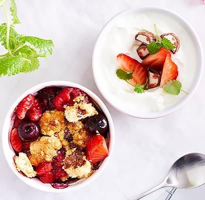 Beerencrumble mit Yogurette®