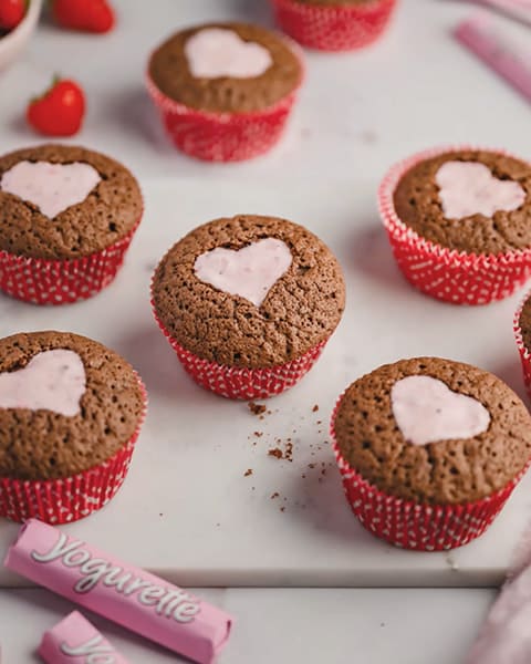 Herz-Muffins mit Yogurette®